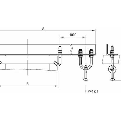 Кронштейн шлейфов на ригеле 