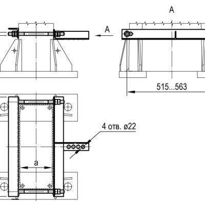 Кронштейн тросового  успокоителя грузов для полукомпенсированной подвески для металлической стойки