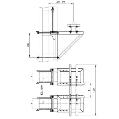 Опорные столики для сдвоенных опор