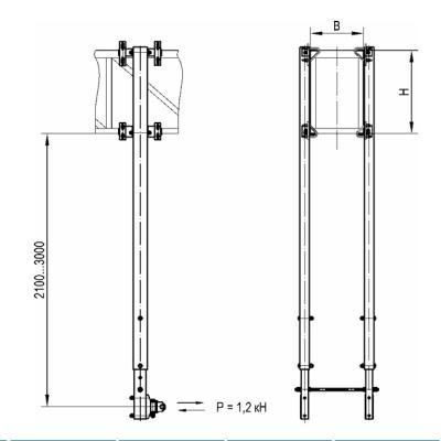 Стойка фиксаторная переходная без подкоса 