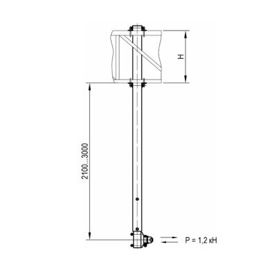 Стойка фиксаторная промежуточная без подкоса 