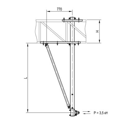 Стойка фиксаторная промежуточная с подкосом 
